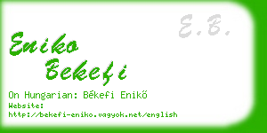 eniko bekefi business card